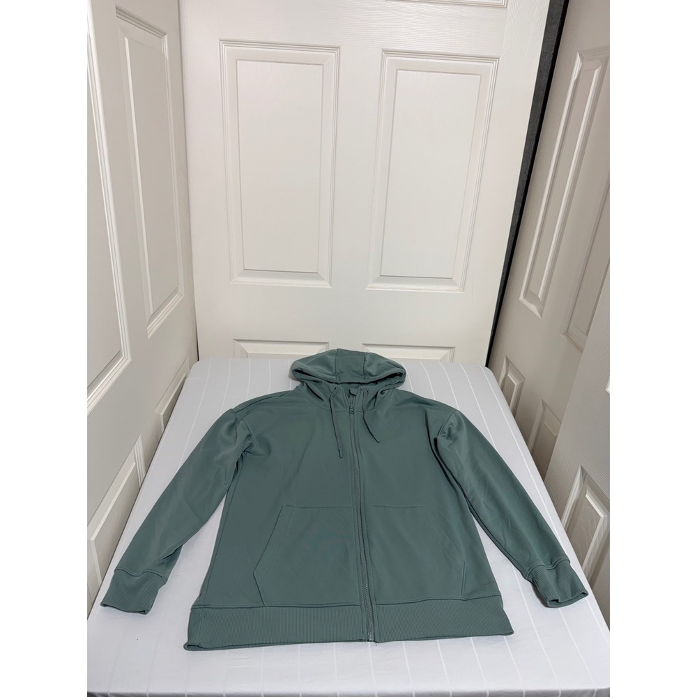 Mondetta Full Zip Hoodie Sage Green Fleece Lined Activewear Sweatshirt Medium